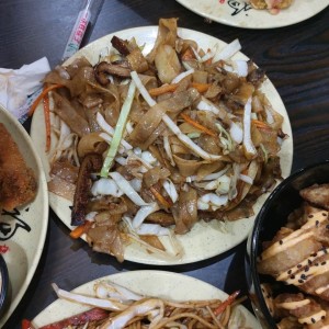 chow fun de carne ahumada vegana