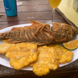 Pargo con patacones 