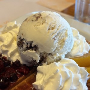 Waffle especial. Helado de brownie?hmmm