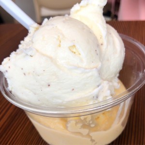 Coconut with Vanilla ice cream