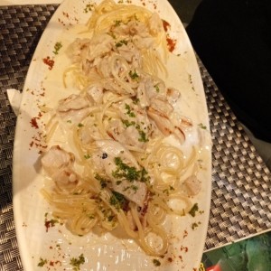 Pasta en salsa alfredo