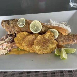 Pargo rojo frito