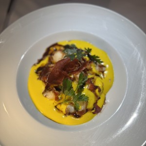 Raviolis de setas con langosta