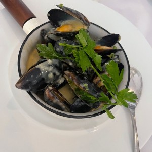 Mejillones en salsa blanca
