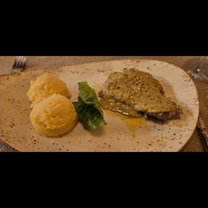Filete en salsa de pistachio