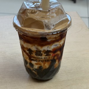 Brown Sugar Boba Milk with Dalgona Coffee