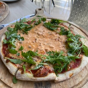 Pizza de salmon 