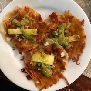 Tacos al pastor con queso