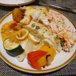 ensaladas y mariscos