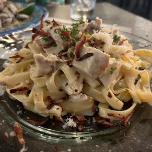 pasta en salsa Alfredo