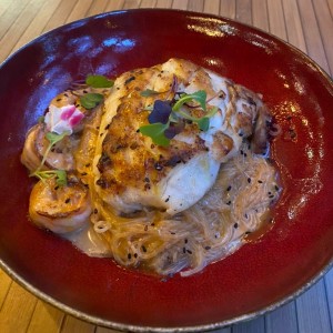 Corvina con pasta