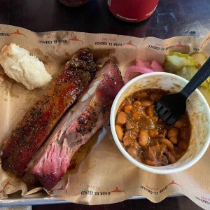 Ribs and beans