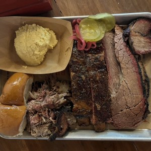Carnes - Brisket Pulled pork y Spare ribs