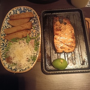 Filete de salmon a la brasa