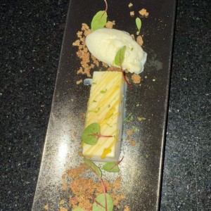 Mousse de limon con helado