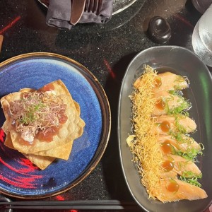 Mil hojas akai y salmon kuro