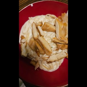 spaguetti con salsa de queso