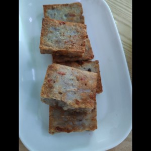 Pastel de otoe frito