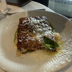 Lasagna de carne con espinaca y kale 