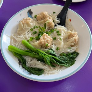 Sopa de dumplings con fideos