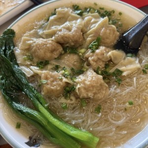 Sopa de wanton de camarones