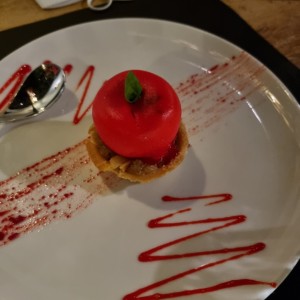 tarta de manzana con helado
