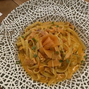 Fettucine alla Crema Rosa di Salmone e Vodka