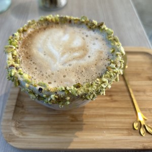 Capuccino de pistacho