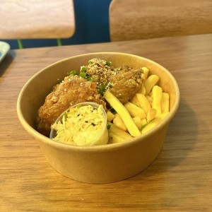 Honey Chicken con papas