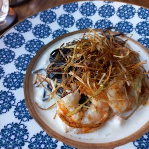 Spagetti Nero con langostinos