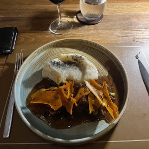 Filete en tiros con salsa de hongos