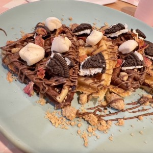 Waffles de Oreo