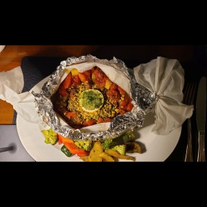 Filete de Salmón en Costra de Pistacho