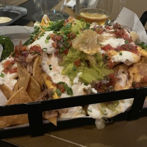 Nachos con pull pork