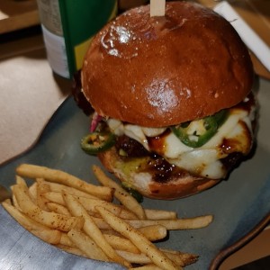 hamburguesa de cerdo Ahumado