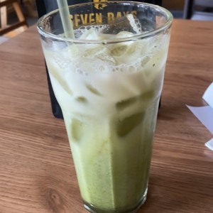 Iced matcha latte
