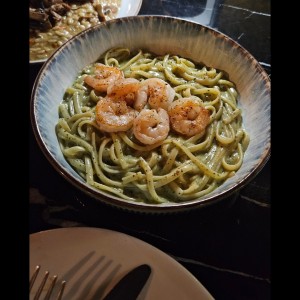 Spagheti de camarones