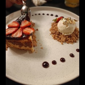 Cheesecake almibar de Fresa