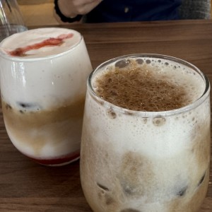 Iced milk banana coffee