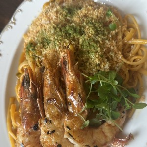 Linguini de langostinos