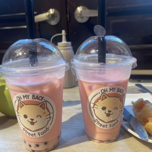 bubble tea de fresa 