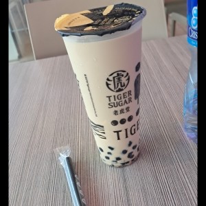 Black Sugar Boba Pudding Milk with Cream Mousse