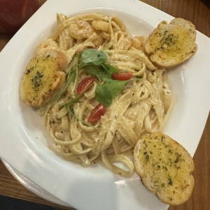 Spaghetti de camarones