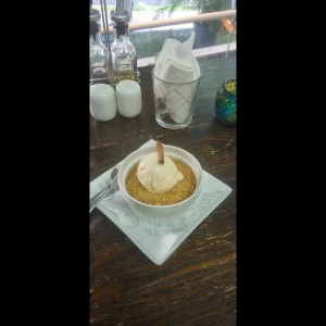 Crumble con helado (Gluten Free)