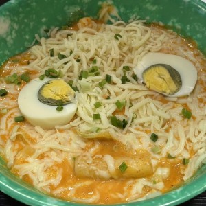 Tteokbokki con salsa rose