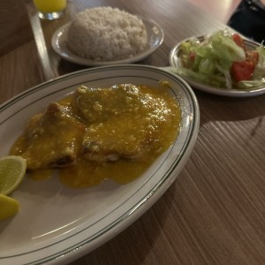 Filet corvina ajillo o Apanada 1 ord