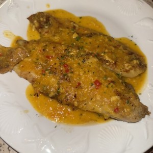 Filet corvina ajillo o Apanada 1 ord