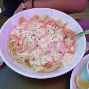 Shrimp pasta alfredo