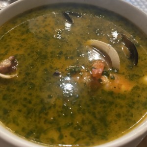Entradas - Sopa de mariscos