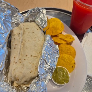 Burrito con dos proteínas
